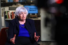 U.S. Treasury Secretary Janet Yellen attends an interview with Reuters Editor in Chief Alessandra Galloni in Washington, U.S., April 25, 2024.