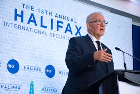 Defence Minister Bill Blair answers questions from reporters during the opening press conference at the Halifax International Security Forum, on Friday, Nov. 17, 2023.
Ryan Taplin - The Chronicle Herald