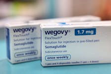 Boxes of Wegovy made by Novo Nordisk are seen at a pharmacy in London, Britain March 8, 2024.