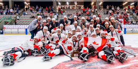 Liam Hickey and Team Canada defeated the United States 2-1 in the final of the 2024 World Para Ice Hockey Championships on May 12. It was the first time the Canadians had won a world final since 2017.  Contributed photo