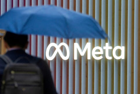 The logo of Meta Platforms is seen in Davos, Switzerland, May 22, 2022. Picture taken May 22, 2022.  