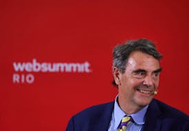 Tim Draper, Founder of Draper Associates, speaks during the Web Summit, a technology conference, in Rio de Janeiro, Brazil, May 3, 2023.