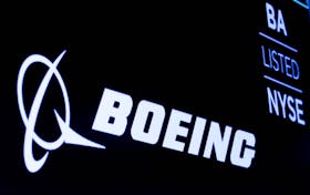 The Boeing logo is displayed on a screen, at the New York Stock Exchange (NYSE) in New York, U.S., August 7, 2019.