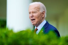 U.S. President Joe Biden delivers remarks at a reception celebrating Asian American, Native Hawaiian, and Pacific Islander Heritage Month, in the Rose Garden of the White House, in Washington, U.S., May 13, 2024.