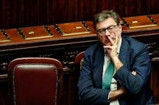 Italian Economy Minister Giancarlo Giorgetti looks on during a confidence vote over the 2023 budget at the lower house of the parliament, in Rome, Italy December 23, 2022.