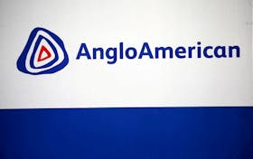 The Anglo American logo is seen in Rusternburg October 5, 2015. Picture taken October 5, 2015. 