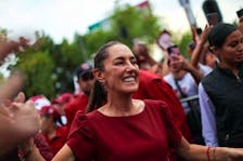 Presidential candidate of the ruling MORENA party Claudia Sheinbaum holds a campaign rally in Mexico City, Mexico May 5, 2024.