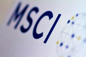 The MSCI logo is seen in this June 20, 2017 illustration photo.     
