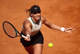 Tennis - Italian Open - Foro Italico, Rome, Italy - May 13, 2024 Spain's Paula Badosa in action during her round of 16 match against Coco Gauff of the U.S.