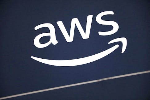 A logo for Amazon Web Services (AWS) is seen at the Collision conference in Toronto, Ontario, Canada June 23, 2022. Picture taken June 23, 2022.