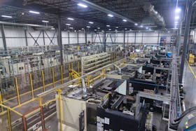 A general view of the factory floor and numerous automated machines used in the production and manufacturing of aircraft parts, at Abipa Canada in Boisbriand, Quebec, Canada May 10, 2023.