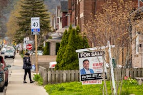 A home for sale on Emerald Street in Hamilton Ontario, Canada May 6, 2022. 