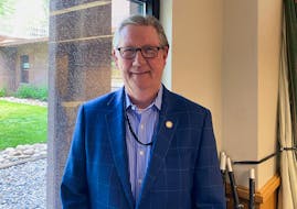 Federal Reserve Bank of Kansas City President Jeffrey Schmid poses at the Jackson Lake Lodge in Jackson Hole, Wyoming, U.S., where the Kansas City Fed holds its annual economic symposium, August 24, 2023.