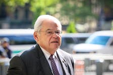 U.S. Senator Robert Menendez (D-NJ), arrives at Federal Court, for his bribery trial in connection with an alleged corrupt relationship with three New Jersey businessmen, in New York City, U.S., May 14, 2024. 
