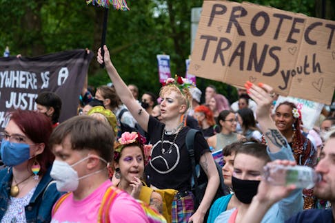 A trans rights protest in London, U.K. - Ehimetalor Akhere Unuabona/Unsplash