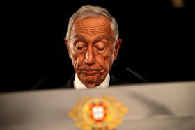 Portugal's President Marcelo Rebelo de Sousa addresses the nation from Belem Palace to announce his decision to dissolve parliament triggering snap general elections on March 10th, after Prime Minister Antonio Costa resigned due to an ongoing investigation on the alleged corruption in multi-billion dollar lithium, green hydrogen and data centre deals, in Lisbon, Portugal, November 9, 2023.