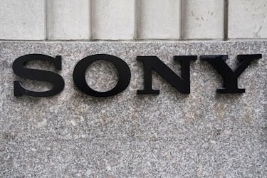 The Sony logo is seen on a building in the Manhattan borough of New York City, New York, U.S., January 16, 2019.