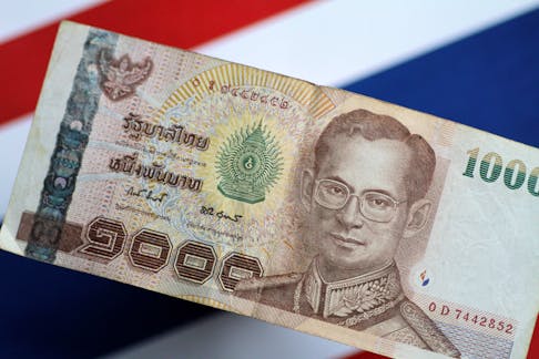 A Thailand Baht note is seen in this illustration photo June 1, 2017.