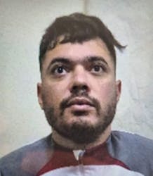Undated mugshot of 30-year-old French inmate Mohamed Amra, also known as "The Fly", who was freed by accomplices in a May 14, 2024 deadly French prison van attack that left two guards dead and three injured. Handout via REUTERS