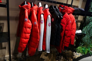 Canada Goose clothing is seen for sale in a store in Manhattan, New York City, U.S., February 7, 2022.