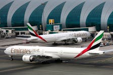 Emirates Airline Boeing 777-300ER planes are seen at Dubai International Airport in the United Arab Emirates February 15, 2019.