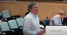 At a recent public hearing in Coldbrook, poultry farmer Andre Merks spoke against a proposal that would have seen a dozen tourist cabins built on a neighbouring property on Forest Hill Road. COUNTY OF KINGS – YOUTUBE IMAGE