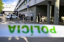 An area of the F.D. Roosevelt University Hospital where Slovak Prime Minister Robert Fico was taken after a shooting incident in Handlova, is cordoned off, in Banska Bystrica, Slovakia, May 15, 2024.