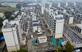 A drone view of an under-construction residential development by Country Garden in Shanghai, China February 29, 2024.