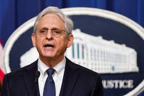 U.S. Attorney General Merrick Garland speaks to reporters during a brief news conference at the Justice Department in Washington, U.S., May 4, 2023.