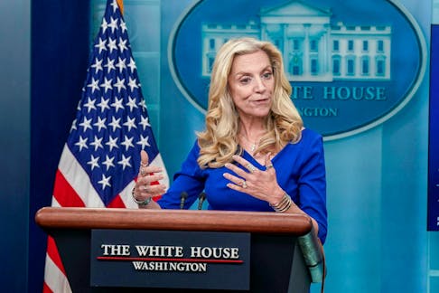 National Economic Council Director Lael Brainard speaks during the daily briefing at the White House in Washington, U.S., October 26, 2023.