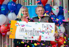 Wayne and Jill Munro of New Glasgow, N.S. are winners of Atlantic Lottery's Lotto 6/49 $5-million Classic Jackpot May 11 draw. - Contributed