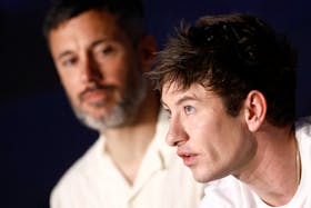 Cast member Barry Keoghan attends a press conference for the film "Bird" in competition at the 77th Cannes Film Festival in Cannes, France, May 17, 2024.