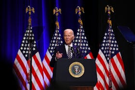 U.S. President Joe Biden speaks at the National Museum of African American History and Culture in Washington, U.S. May 17, 2024.