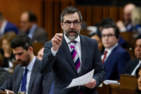 Canada's Minister of the Environment and Climate Change Steven Guilbeault speaks during Question Period in the House of Commons on Parliament Hill in Ottawa, Ontario, Canada February 26, 2024.
