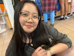 Sarah Ding, a Grade 10 student at Colonel Gray High School, holds a tiny bird on May 17 during Farm Day at the school in Charlottetown. The event is held every year to promote the agriculture sector in P.E.I. Dave Stewart • The Guardian