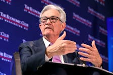U.S. Federal Reserve Chair Jerome Powell responds to a question from David Rubenstein (not pictured) during an on-stage discussion at a meeting of The Economic Club of Washington, at the Renaissance Hotel in Washington, D.C., U.S, February 7, 2023.