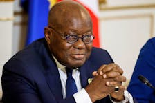 Ghana's President Nana Akufo-Addo looks on during the 5th Summit of "Christchurch Call", at the Elysee Presidential Palace in Paris, France November 10, 2023.  LUDOVIC MARIN/Pool via