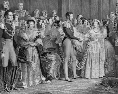 Marriage of Queen Victoria, 10 February 1840.” Sir George Hayter, 1844. Engraver, Charles Eden Wagstaff. Henry Graves & Company, London.