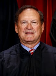 U.S. Supreme Court Associate Justice Samuel A. Alito Jr. poses during a group portrait at the Supreme Court in Washington, U.S., October 7, 2022.