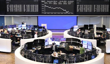 The German share price index DAX graph is pictured at the stock exchange in Frankfurt, Germany, May 16, 2024. 