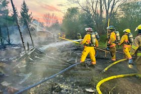 As the sun rose on May 17, firefighters from Hantsport, Wolfville, Windsor and Brooklyn were still on scene, dousing hotspots. Around 4 a.m., firefighters were called out to a fully engulfed unoccupied home on School Street in Hantsport. The building couldn’t be saved.