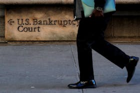 A arrives at the U.S. District Bankruptcy Court for the Southern District of New York in Manhattan, New York, U.S., January 9, 2020.
