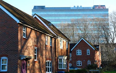 The Head Office of Fujitsu Services is seen close to a residential area in Bracknell Britain, January 10, 2024. 