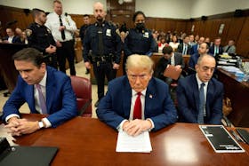 Former U.S. President and Republican presidential candidate Donald Trump attends trial at Manhattan Criminal Court on May 16th 2024 in New York City, U.S. Steven Hirsch/Pool via