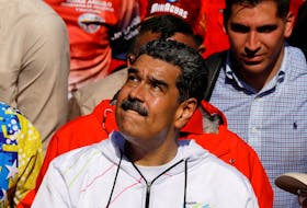 Venezuela's President Nicolas Maduro participates in a rally during May Day celebrations in Caracas, Venezuela May 1, 2024.