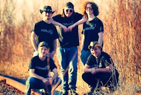 DownHouse is a new band from Cape Breton which was formed by students attending Memorial High School. Standing from left are Nathan Young, Nicholaas Quirk and Cody Young. Front from left are Owen Seymour and Leeland Marinelli. CONTRIBUTED