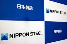 Nippon Steel logos are displayed at the company's headquarters in Tokyo, Japan March 18, 2019. 