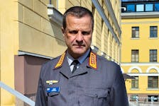 General Janne Jaakkola, Finland’s new Chief of Defence since April 1, stands at the Finnish Defence Forces’ headquarters in Helsinki, Finland, April 24, 2024.