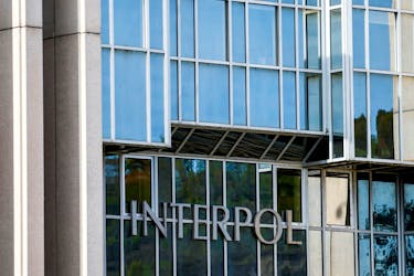 A view shows the International Criminal Police Organization (INTERPOL) headquarters in Lyon, France, September 30, 2023.