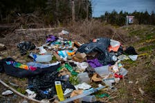 Illegally dumped garbage is strewn about the ground at the end of White Hills Run in Hammonds Plains on Thursday, May 2, 2024.
Ryan Taplin - The Chronicle Herald
